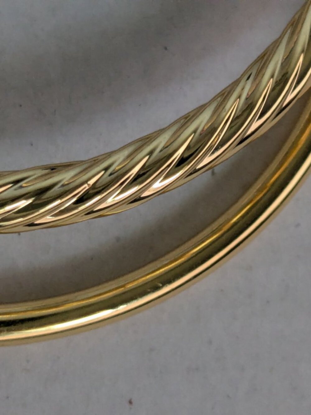 ARGENTO VIVO STUDIO Gold Tone Rope Solid Bangle Bracelets - Picture 7 of 8